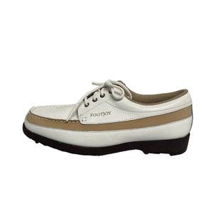 Footjoy‎ Softjoys Womens Spikeless Golf Shoes White Tan Size 8